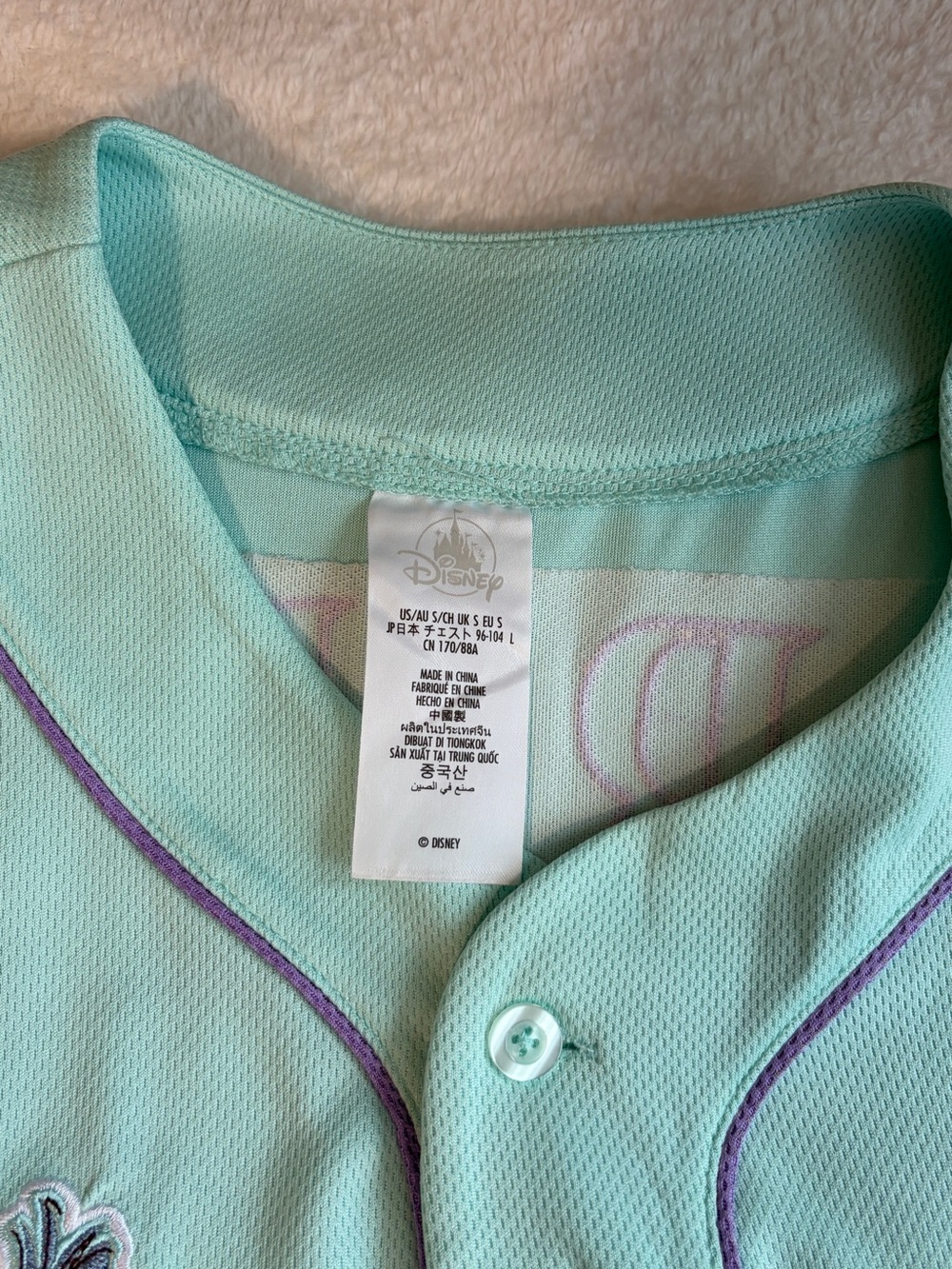 Disney Parks Ariel Baseball Jersey - Picture 2 of 3